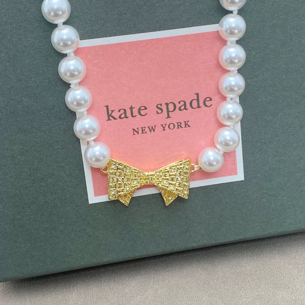 kate spade Pearl Necklace with Zircon Bow